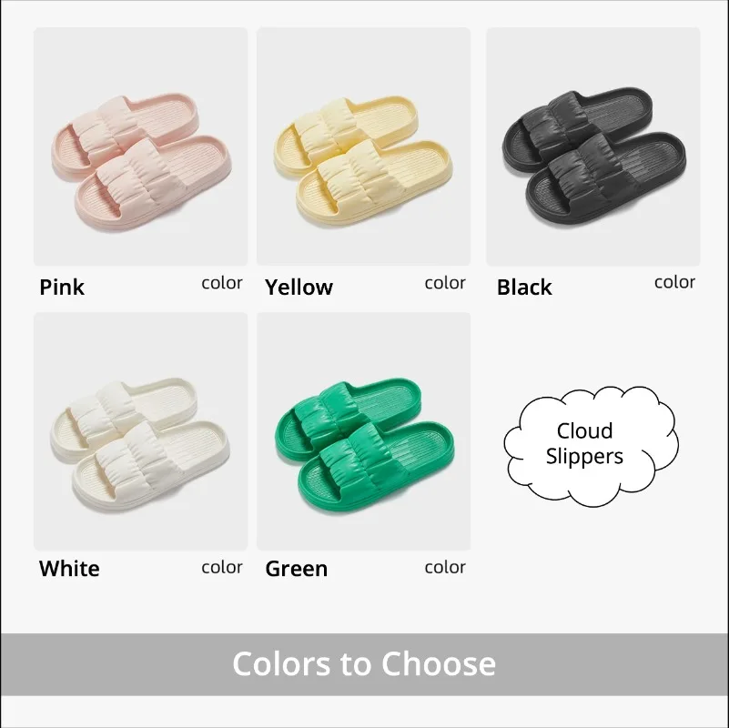 Women Soft Sole Cloud Slippers Thick Platform Sandals Summer EVA Non Slip Flip Flops Comfortable Lightweight House Shoes image 6