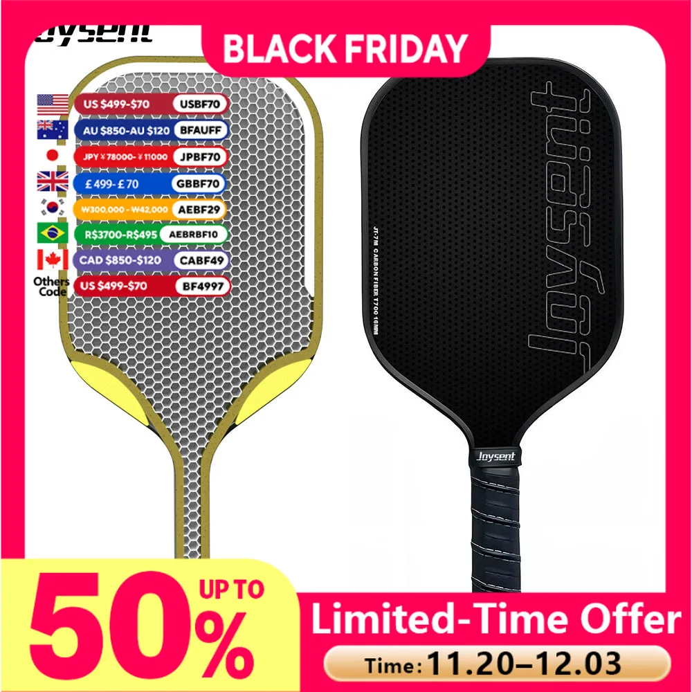 

Joysent Gen 4 EVA 4S Пена для заполнения ПУ Пена 16 мм Сердечник Thermoformed T700 Необработанное углеродное волокно Pickleball Весло Spin & Control Легкий вес