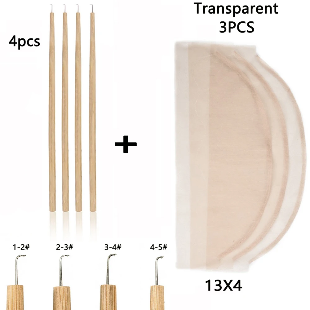 

Wig Making 7pcs/Set Including 3pcs Swiss Lace Net Holder with 4pcs Ventilating Needles Wig Kit for Lace Front Wigs for Beginners