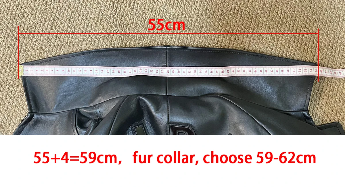 Winter G1 Top Gun Jacken-Zubehör Abnehmbarer Schaffell-Wollkragen Braun Schwarz Original Pelzkragen für Herren-Oberbekleidung – Detail 1
