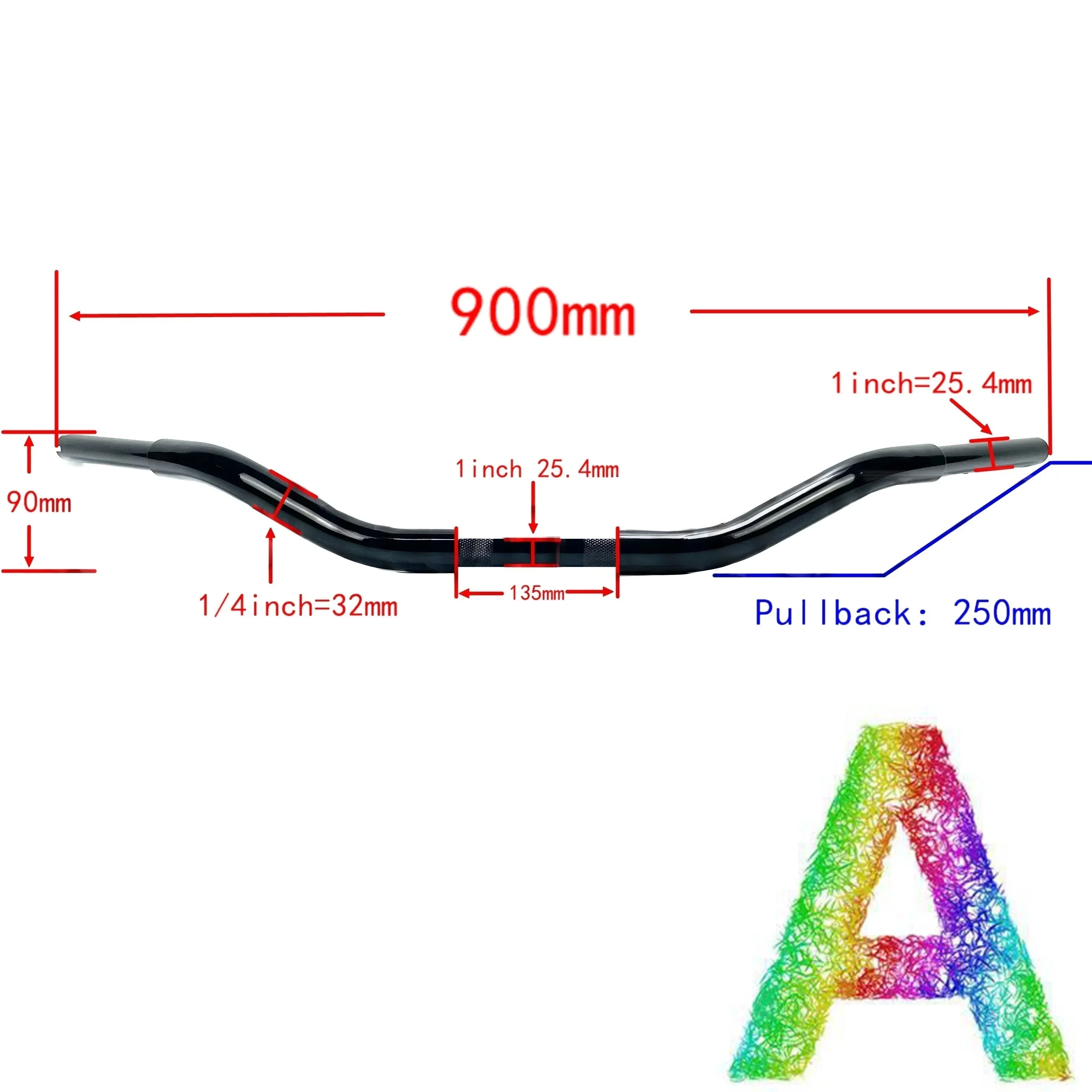 Motorcycle 1.25\'\' Gullwing Handlebar For Harley Road King LOW Rider Fat boy street bob Breakout Sportster XL883 VRod Accessories