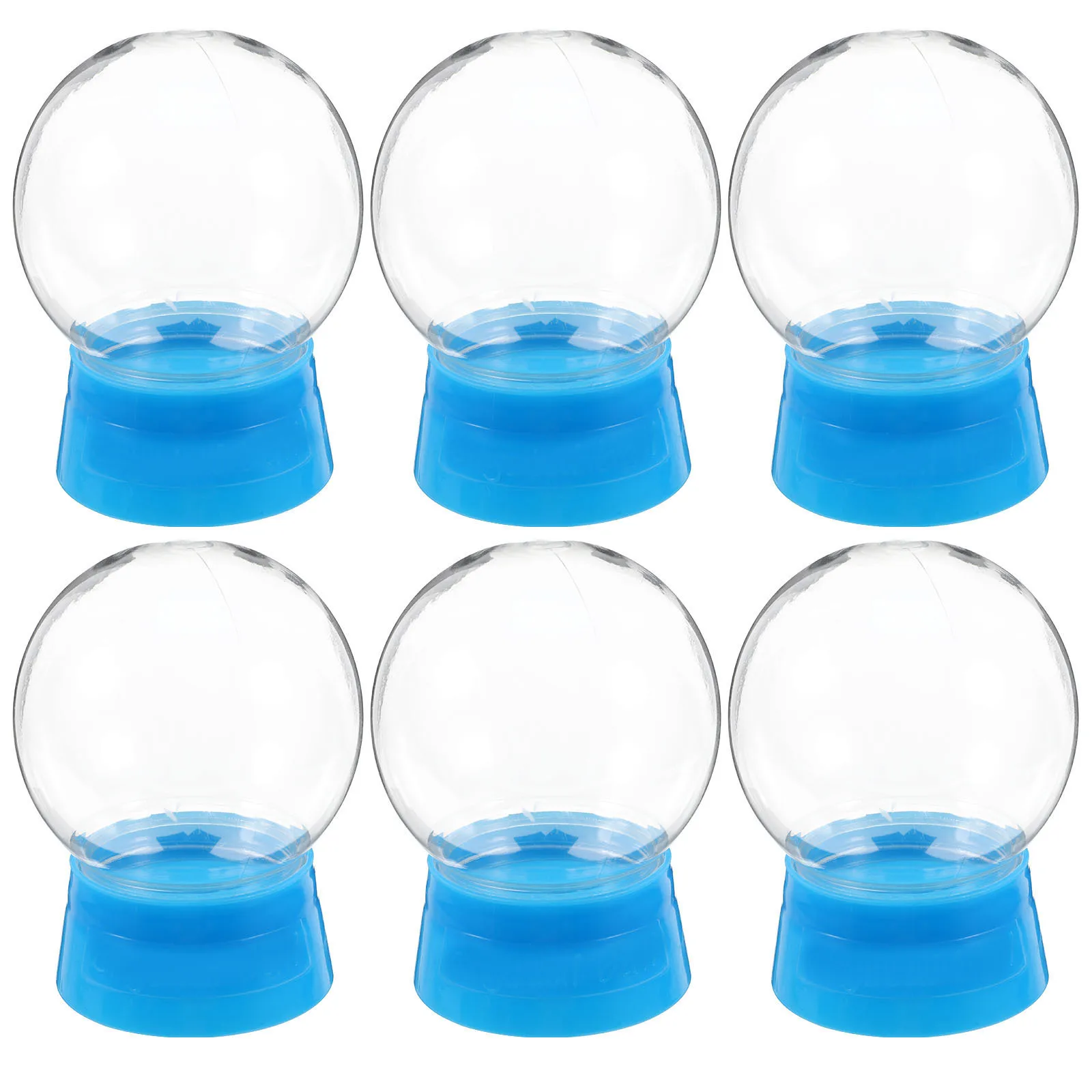 

6Pcs Clear Plastic Water Globe 270Ml DIY Snow Globe Supplies for Eternal Dome Craft Projects Holiday Gifts Home Decoration