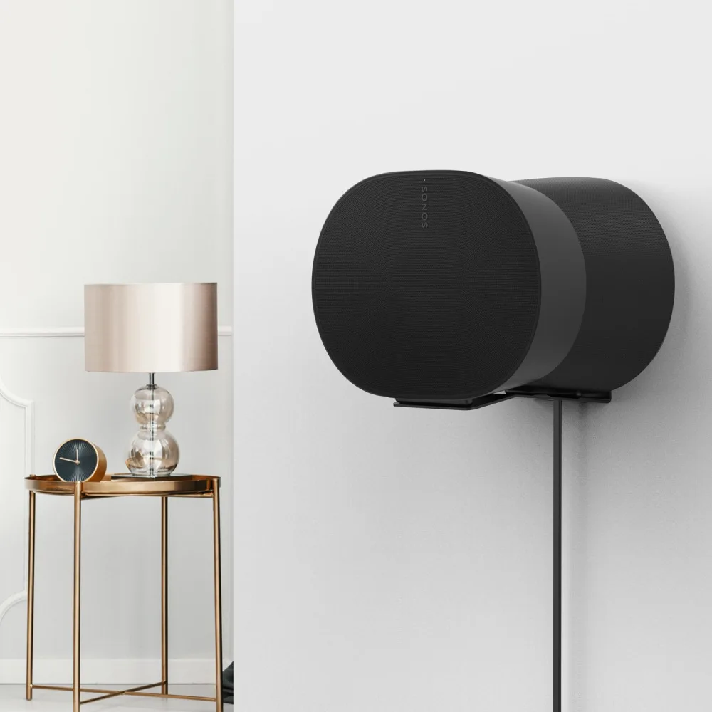 Metal Wall Mount For Sonos Era 300 Smart Speaker Durable Holder Shelf Space Saving Bracket Home Sound System Accessories White view 6