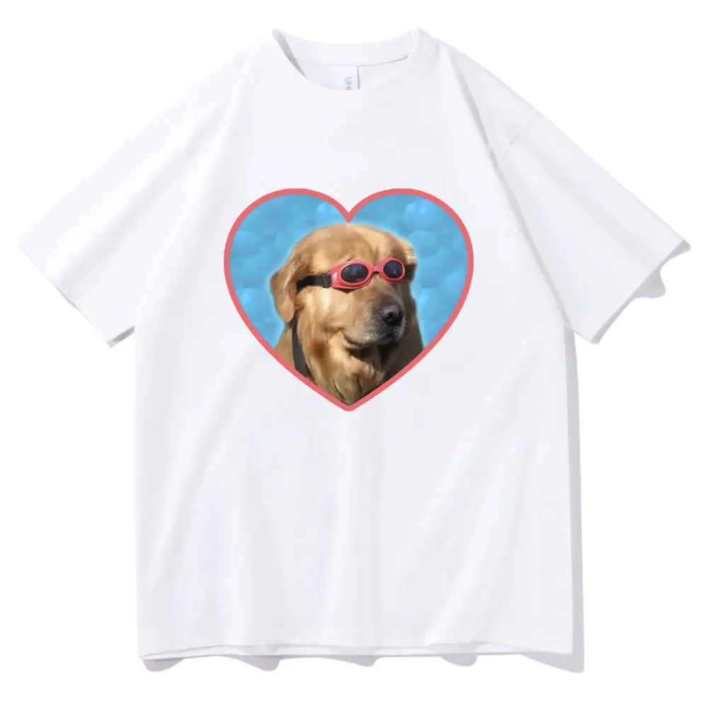 

Doggo Golden Retriever Love солнцезащитные очки футболка с принтом пловец собака графические футболки забавные женские модные повседневные футболки индивидуальность