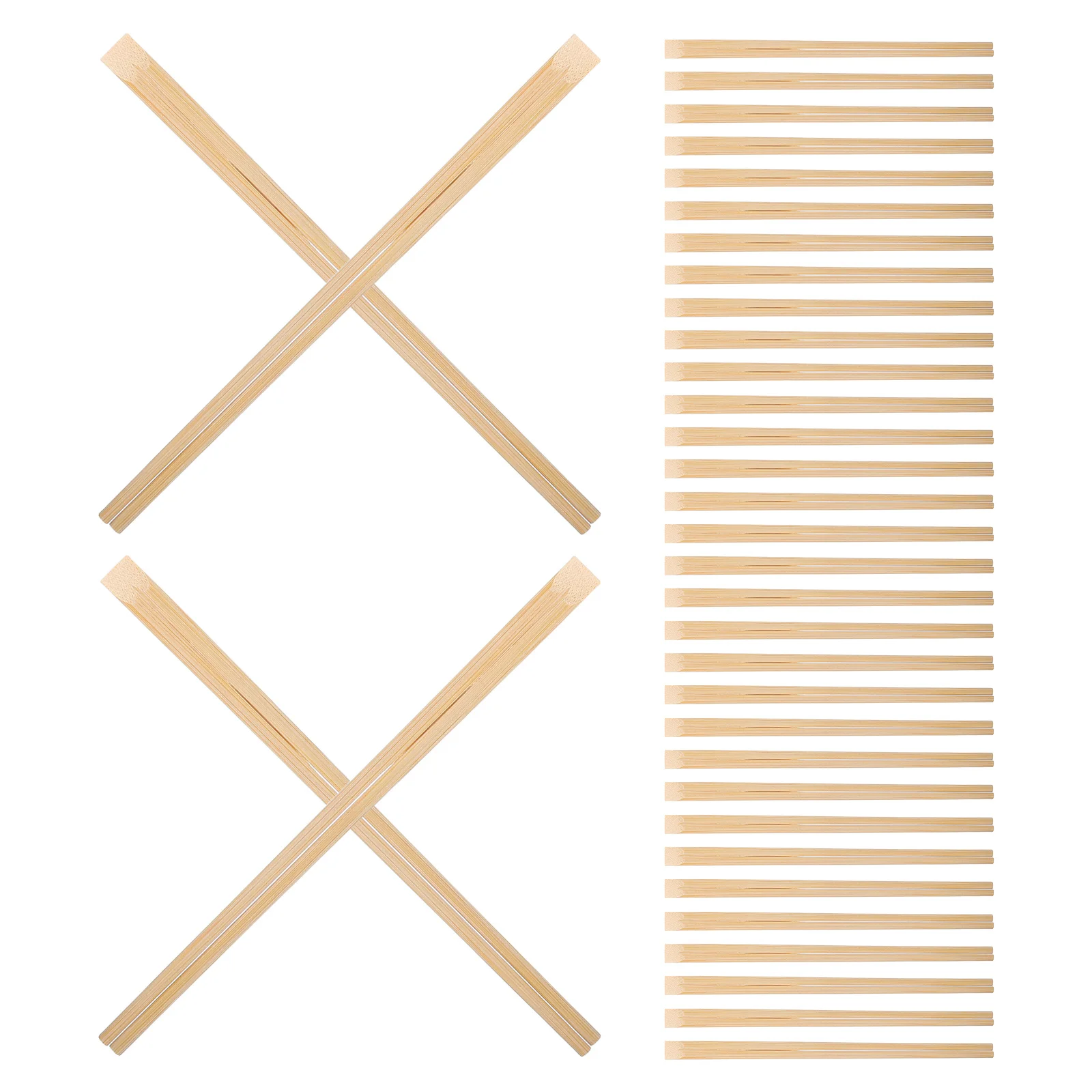 

Bamboo Disposable Chopsticks Pack Lightweight Eco Friendly Single Pair Wooden Cutlery for Takeout Food Serving