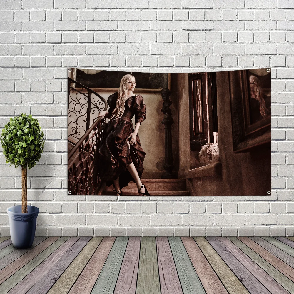 A-Avril أفضل علم L-Lavigne كبير الحجم متجر الفن تعزيز الإعلان كشك العلم لافتات معلقة #6