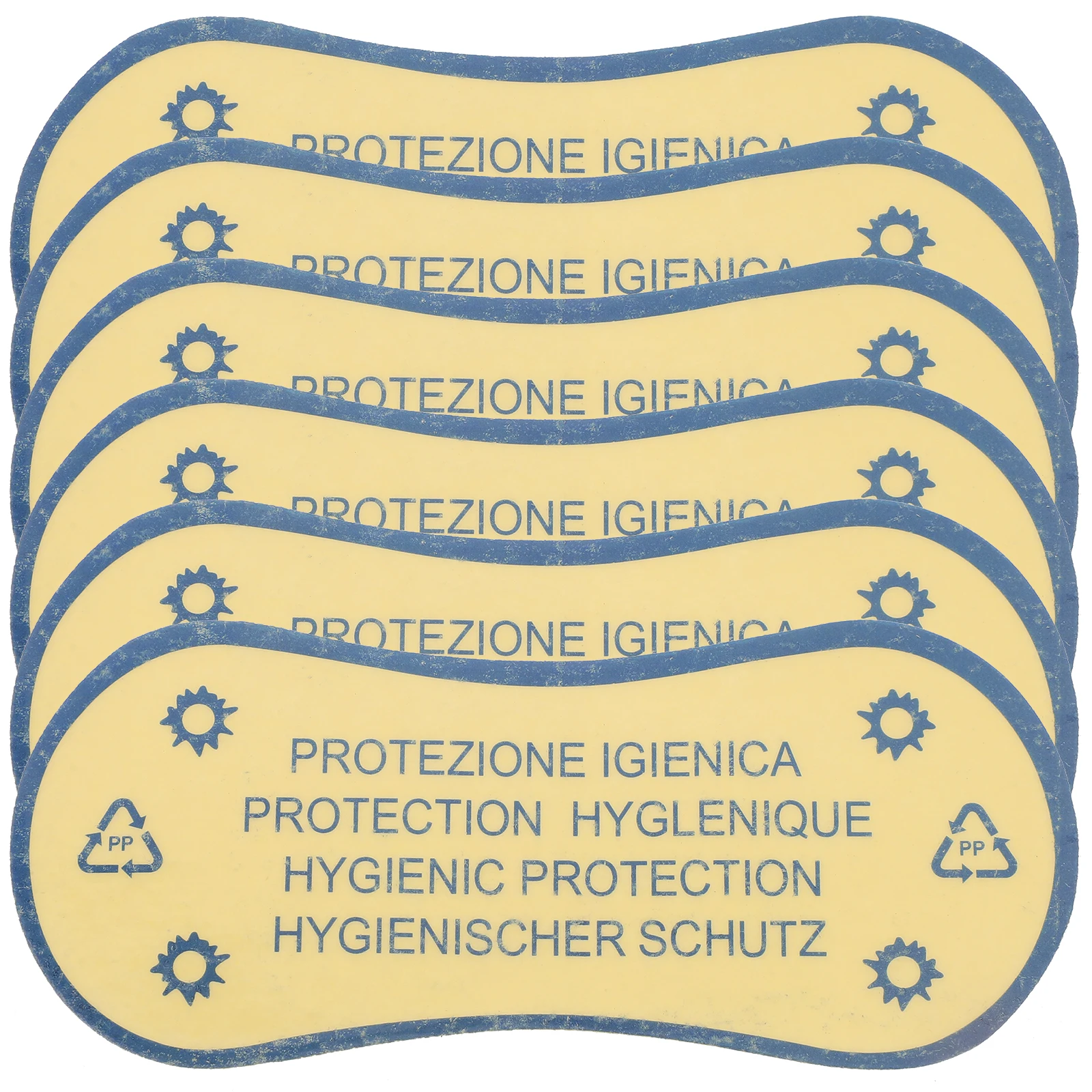 

50pcs Swimsuit Trunk Tags 48x11cm Blue Adhesive Protective Liner Stickers for Lingerie Panty Clean Swimwear Bathing