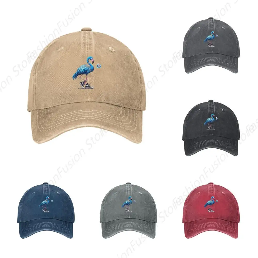 Blue Flamingo Kamala Harris Hat for Men Women Chucks and Pearls Birthday Gifts Basecall Cap Adjustable Dad Trucker Hats Headwear