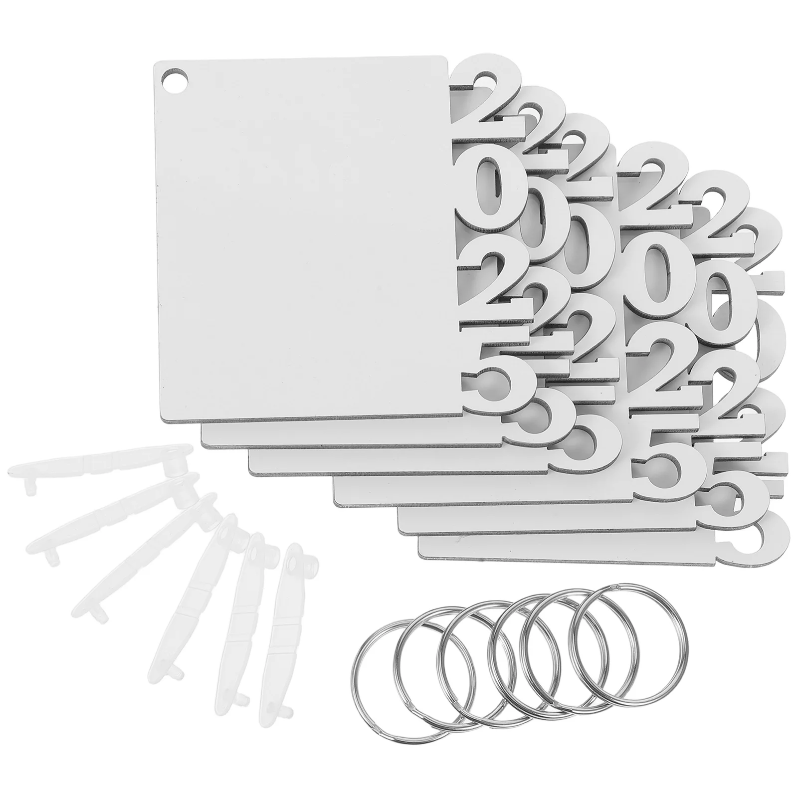 

6 Pcs Sublimation Photo Frame 2025 Heat Transfer Key Chain Graduation Party Decorations