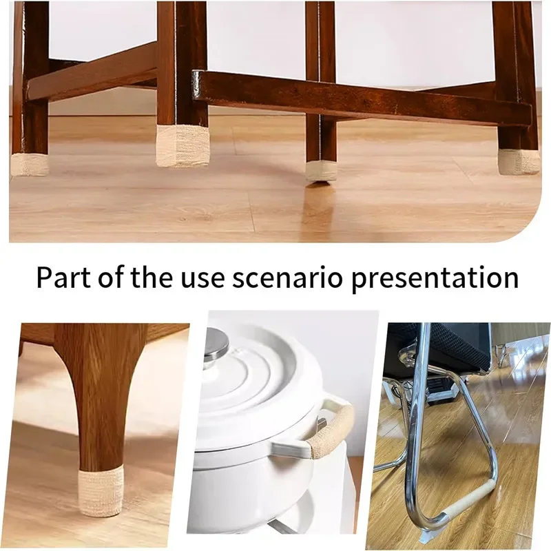 10/2M Chair Leg Floor Protector tape Non-slip Furniture Table Leg Cover Stickers Pads Self-adhesive Sofa Furniture Sliding Strip