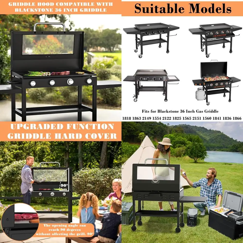 

Усовершенствованная прозрачная откидная крышка для 36-дюймовой газовой гриль-плиты, сменный жесткий чехол-аксессуар