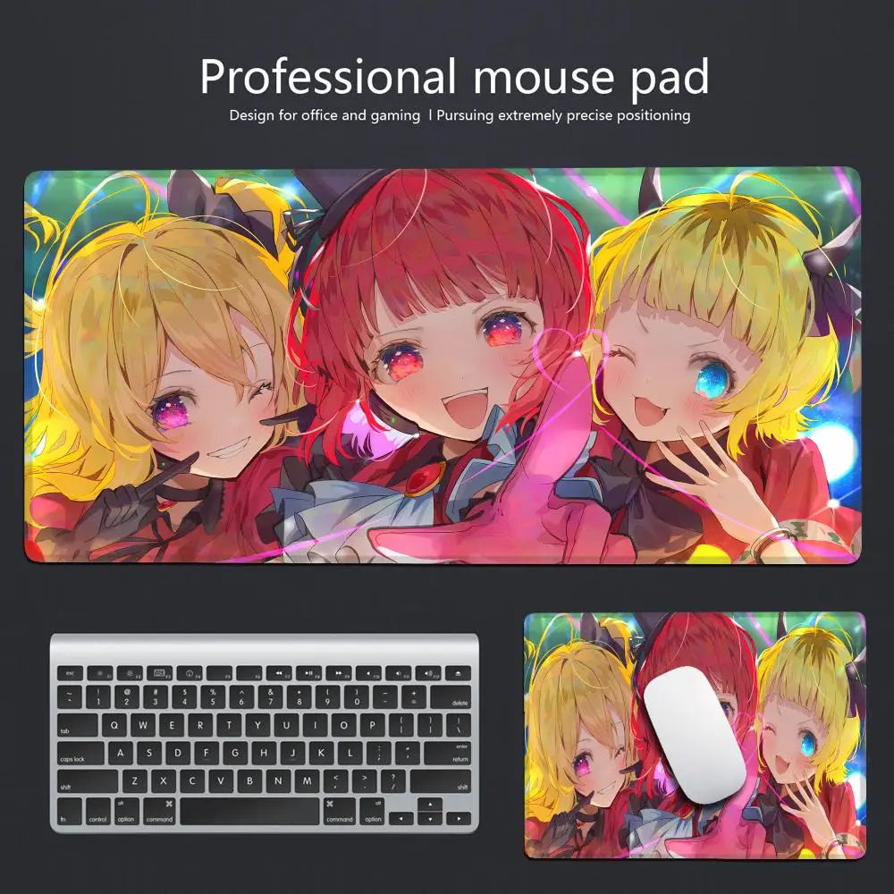 

Oshi No Ko Animation Beautiful patternsOffice Computer Desk Mat Table Keyboard Big Mouse Pad Laptop Cushion Nonslip Decor