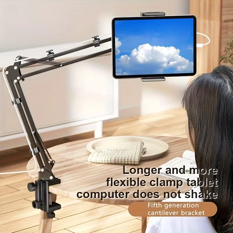 

Tablet Holder for Bed with 90cm Metal Arm iPad Stand Tablet Bracket 360° Rotating Bed Phone Mount for 4.5~12.9 inch Phone Tablet