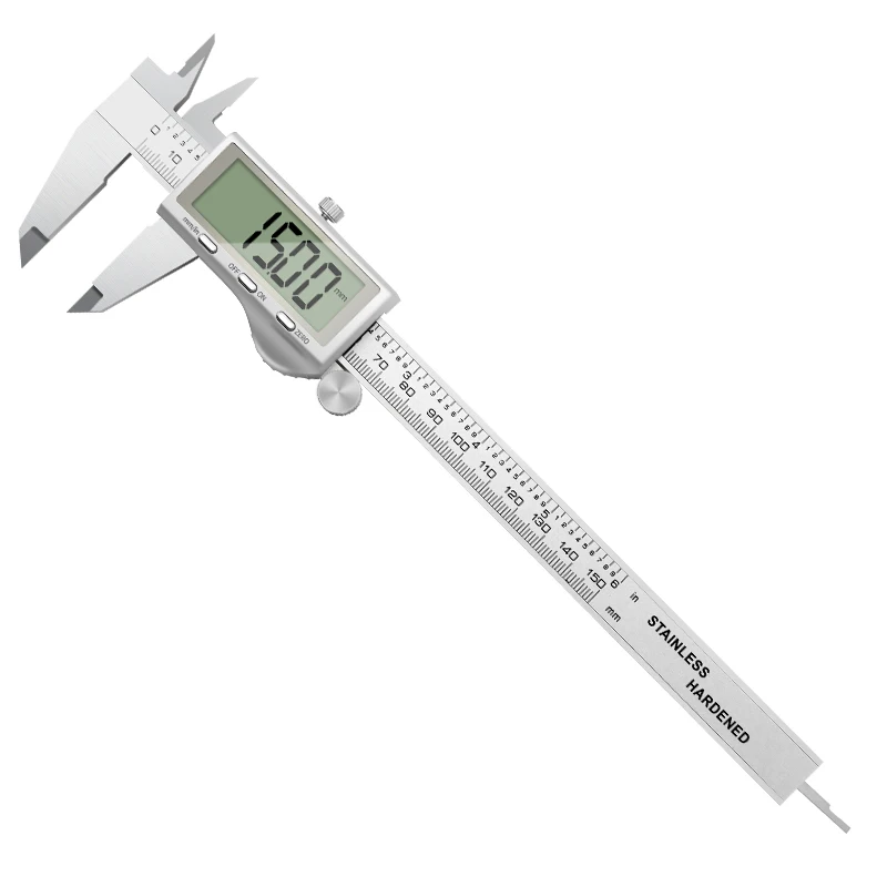 High Precision Stainless Steel Electronic Digital Vernier Calipers Measuring Tool 150mm/200mm/300mm with Large LCD Screen