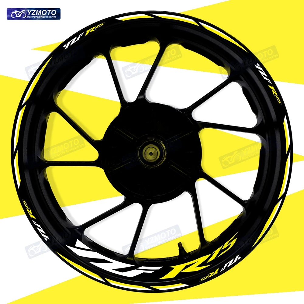 

For YZF R15 Motorcycle 17 Inch Front Rear Wheel Hub Racing Sticker Decal Waterproof Reflective Modified Decorative Rim Stickers