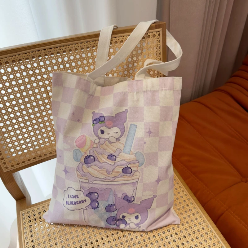 New Large-capacity Sanrio Handbag, Versatile Kawaii Shopping Bag, Girly Heart, Casual and Environmentally Friendly Handbag