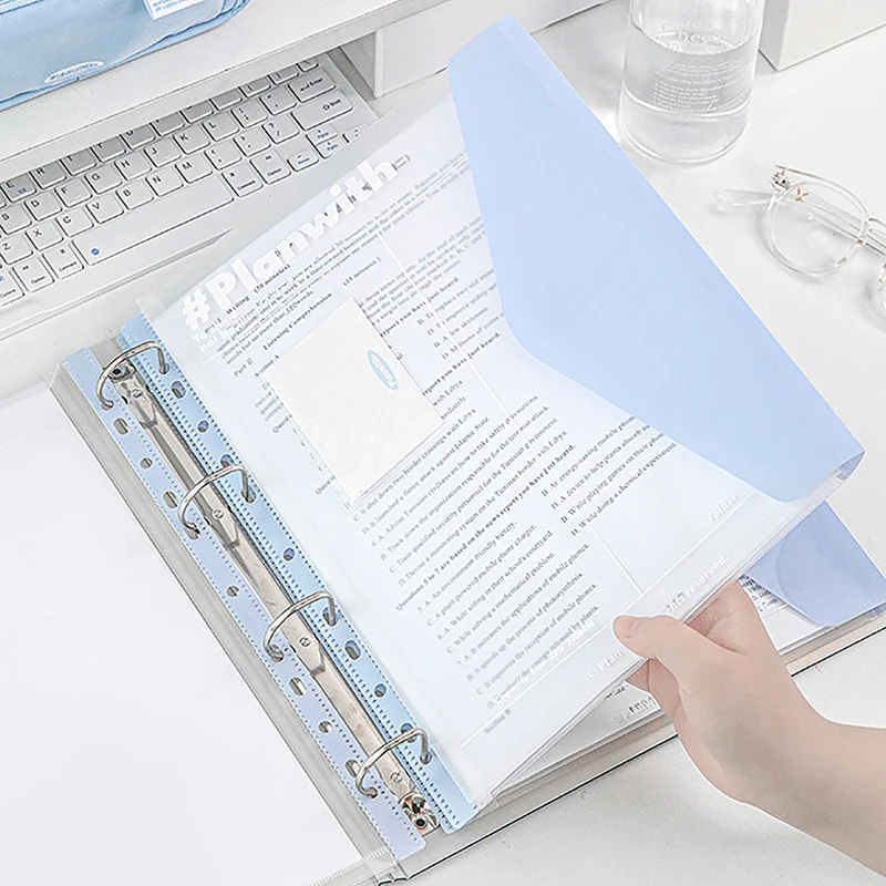 2Style 3pcs/set Loose-leaf Document Bag Planwith PP Waterproof Document Student Exam A4 Storage Bag