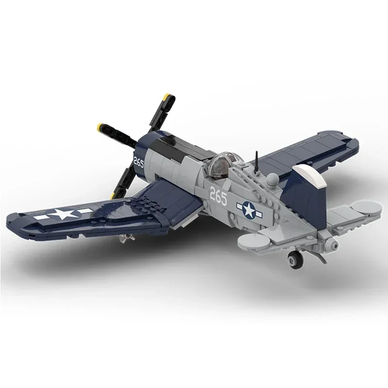 Moc Building Bricks Military Model F4U Corsair Recon Fighter Technology Modular Blocks Gifts Toys For Children DIY Sets Assembly