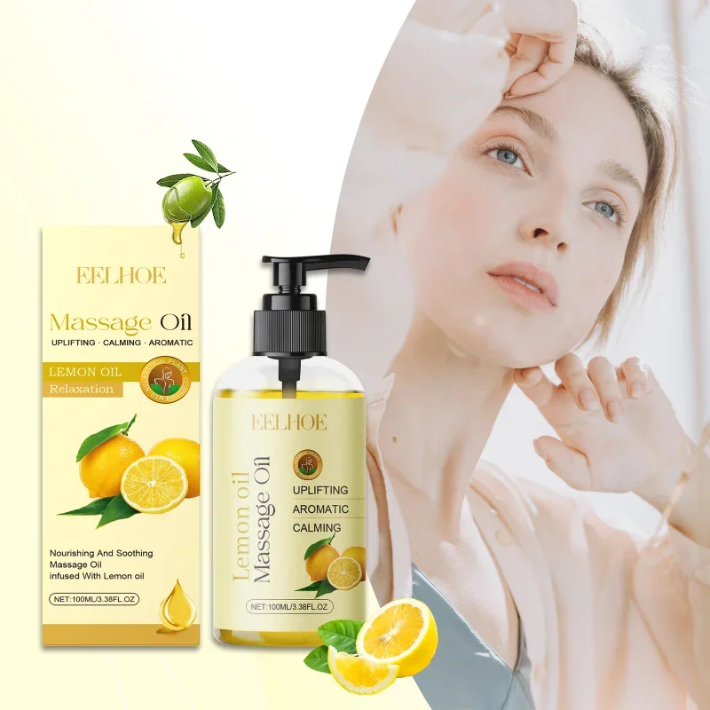 

Lemon Body Essential Oil - Hydrates & Softens Skin, Boosts Elasticity & Radiance, Relaxes Body & Mind, Suitable for Massage