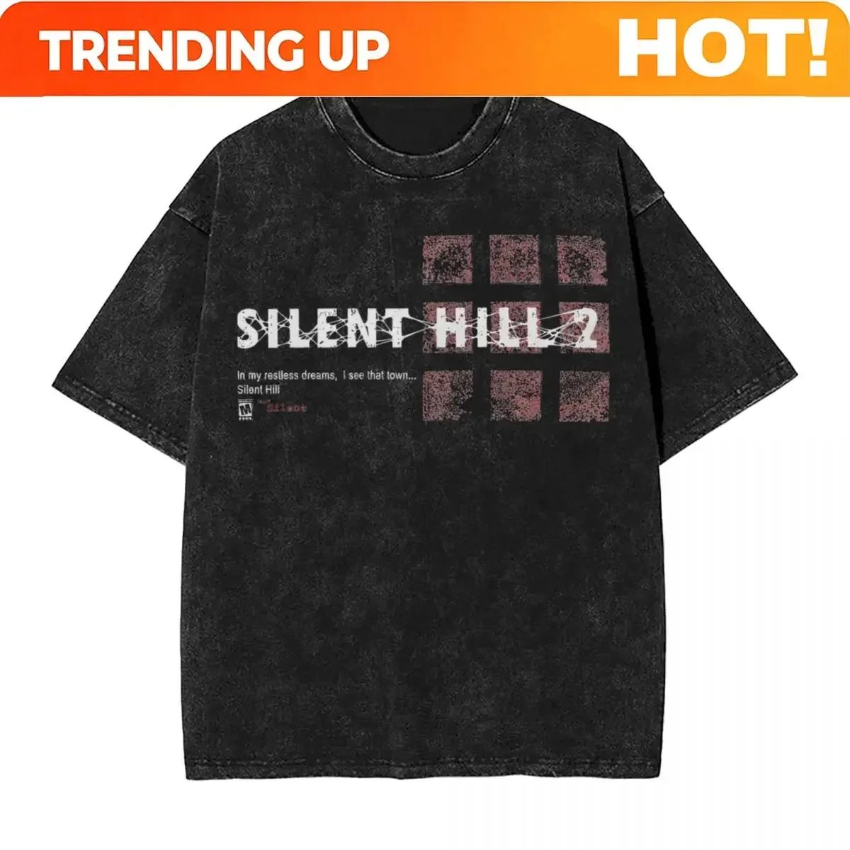 Customization Men's Silent Hill 2 Horror Movie T-Shirts In My Restless Dreams Tees Summer Y2K Funny T-Shirt O Neck Trend Tee Shi