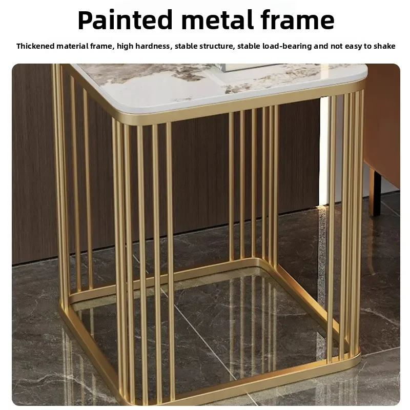 Lato pochi lastre di roccia nordica tavolino quadrato soggiorno divano armadietto laterale comodino tavolino rimovibile