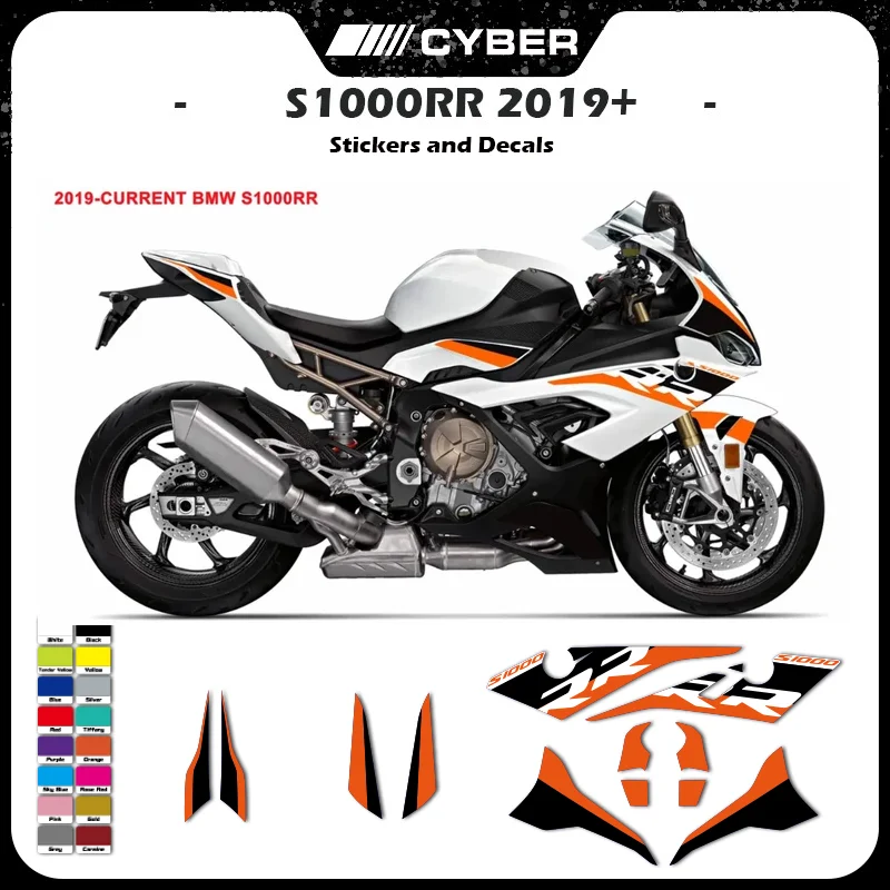 Motorcycle Fairing - Full Car Shell Protection Custom Sticker Decal, New for 19 - 24, Fit For BMW S1000RR (2019 - 2024)