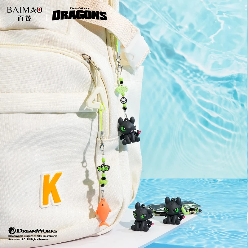 Authentic Dragon Taming Master Toothless Keychain Pendant Cute Girlfriend Couple Phone Chain Backpack Pendant Gift