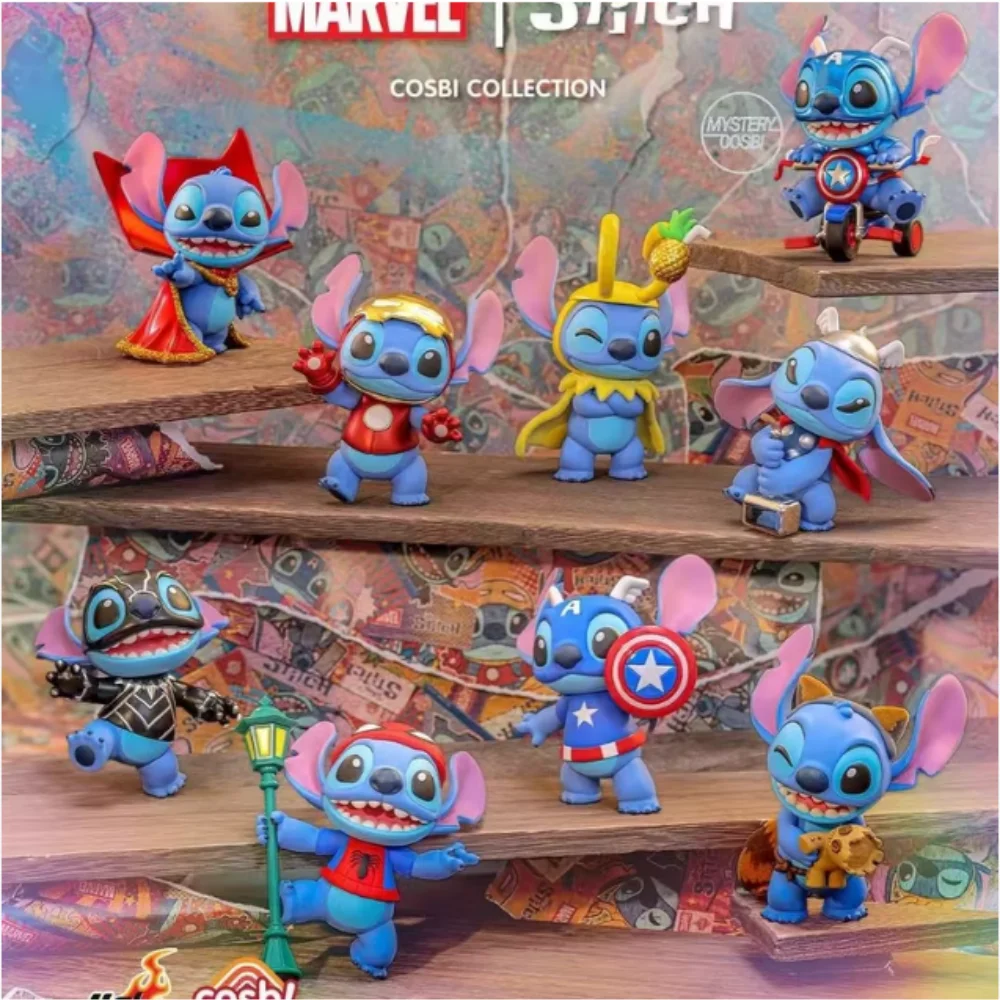 2025 New Stitch เช่น Avengers Ironman Thor Loki กล่องตาบอดอะนิเมะ Mystery กล่องของขวัญตุ๊กตา