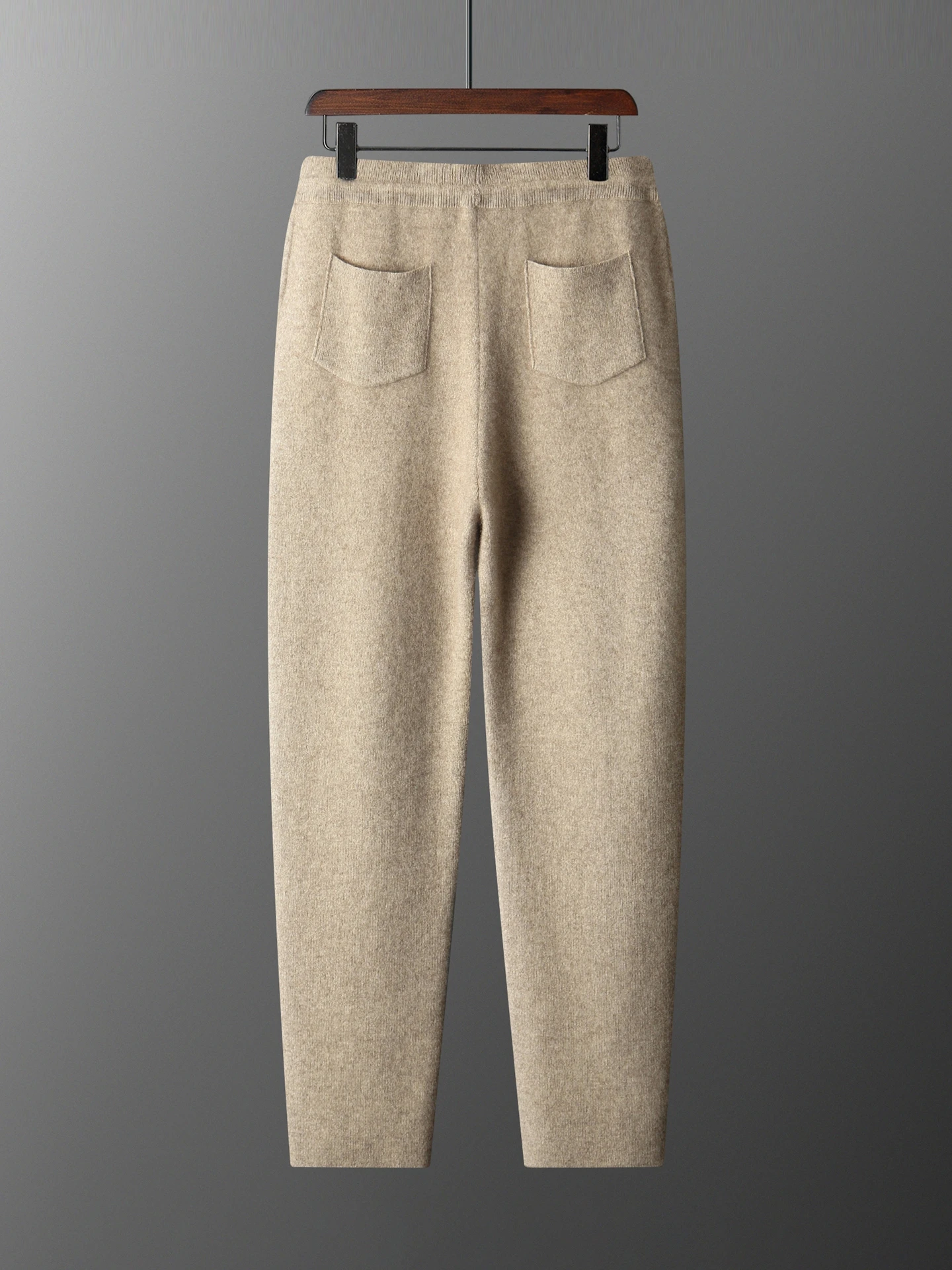 100% Merino Wool Knit Pants Korean Style Men's Cashmere Pants Smart Casual Pencil Pants Autumn Winter Thick Soft Warm Trousers