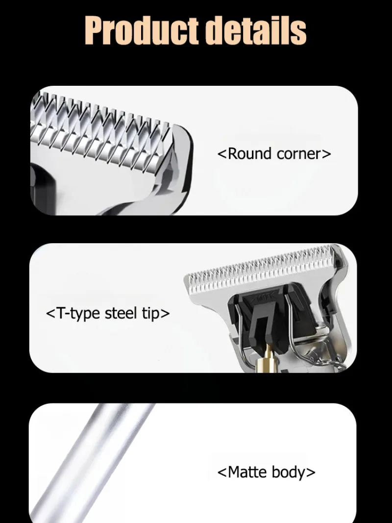 Electric Hair Clipper Multifunctional Haircut Carving Bald Shaving Hair Trimming Beard Shaping Hair Cutting Rechargeable image 5