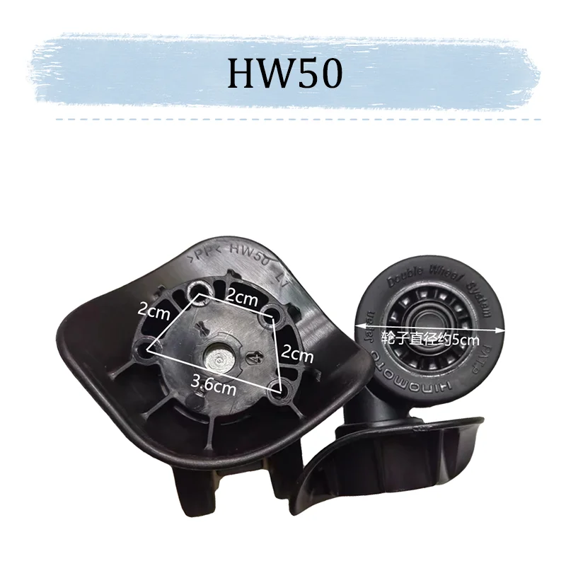 For HINOMOTO HW50 Universal Wheel Replacement Suitcase Rotating Smooth Silent Shock Absorbing Wheel Accessories Wheels Casters