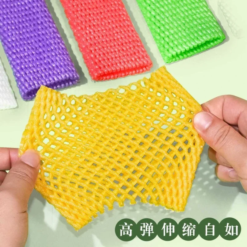 [Bubble fruit mesh bag] thick fruit mesh bag shockproof apple pear protection cover orange foam net for hand made net bag with c