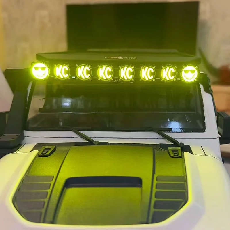 Rcxaz rc carro led rack de teto bagagem barra luz para traxxas TRX-4 1