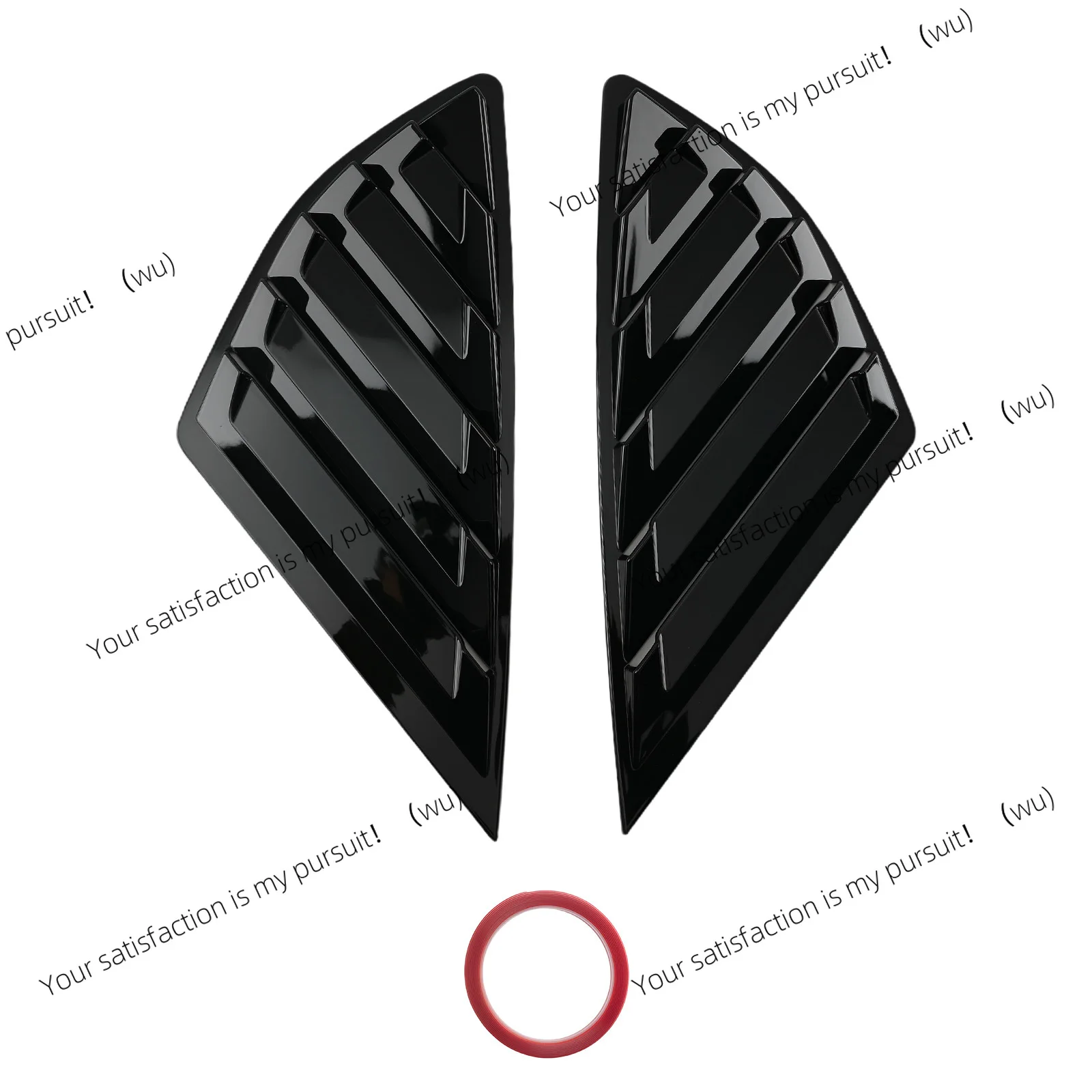 For Ford Fusion Mondeo 2013-2020 Plastic Gloss Black Window Louvers ABS