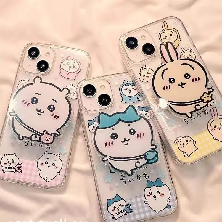

Miniso Chiikawas чехол для телефона Hachiware аниме милая Usagi мультяшная сумка чехол для Iphone 15Promax Iphone14 13Pro 12 11 подарки для девочек
