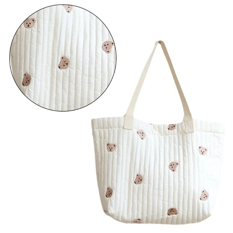 

J15U Large Capacity Diaper Bag Cartoon Embroidery Travel Carrying Case