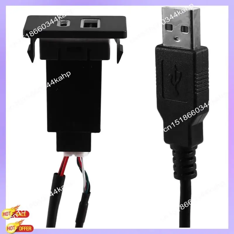 

CLCU Car Charger USB TYPE-C Charger Fast Charging Socket Input Adapter Audio Radio U-Disk Flash Socket For Toyota Corolla