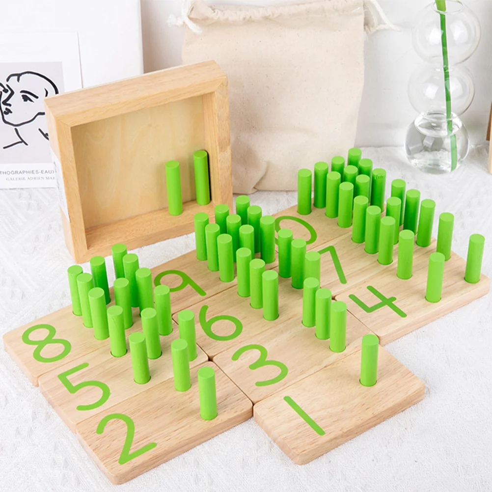 Mathematics Enlightenment Cognitive Toys Children Kids Learning Wooden Plaything Number Toddler