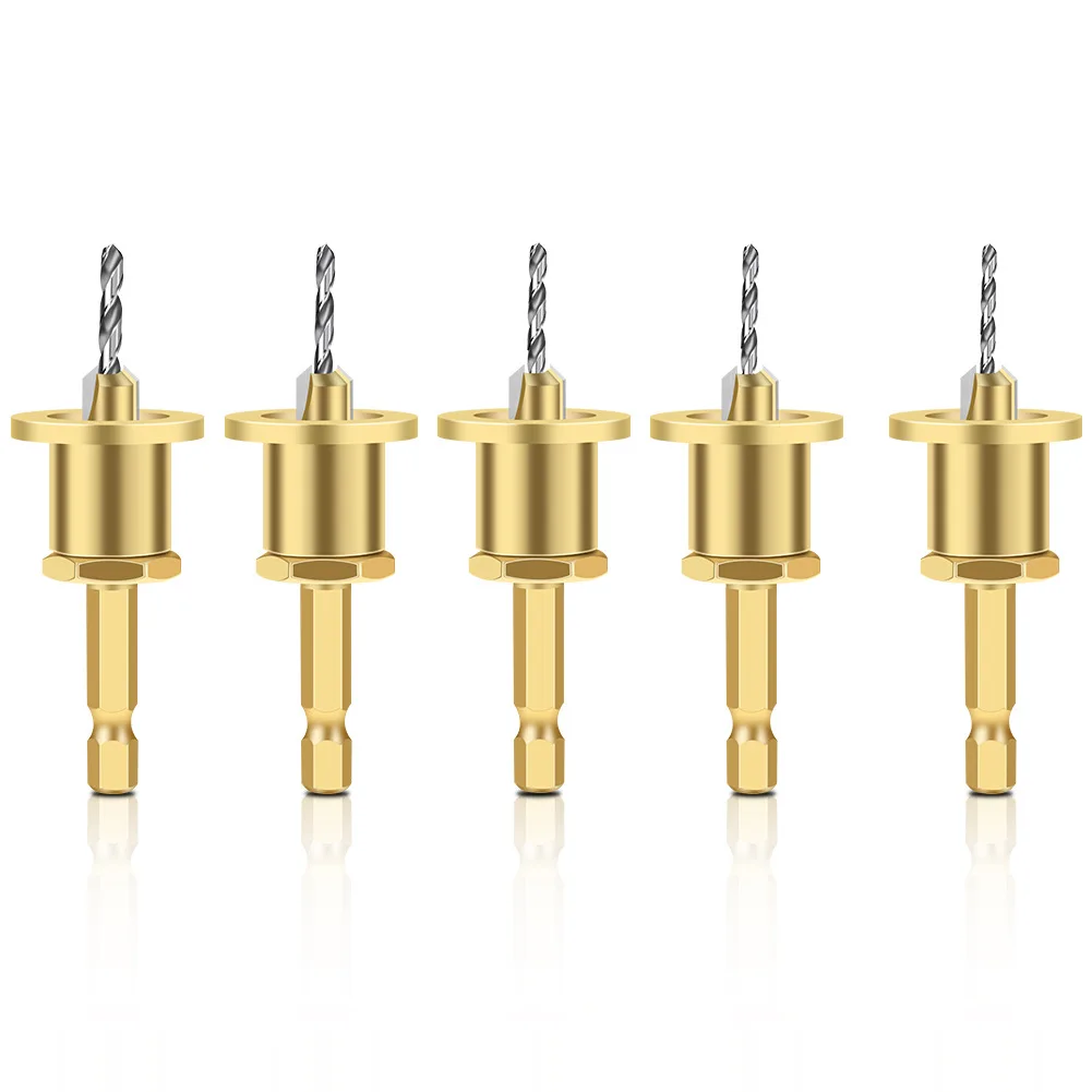 Trapano svasato con codolo esagonale regolabile, trapano a gradino per vite, trapano in lega per vite autofilettante, strumento per la lavorazione del legno