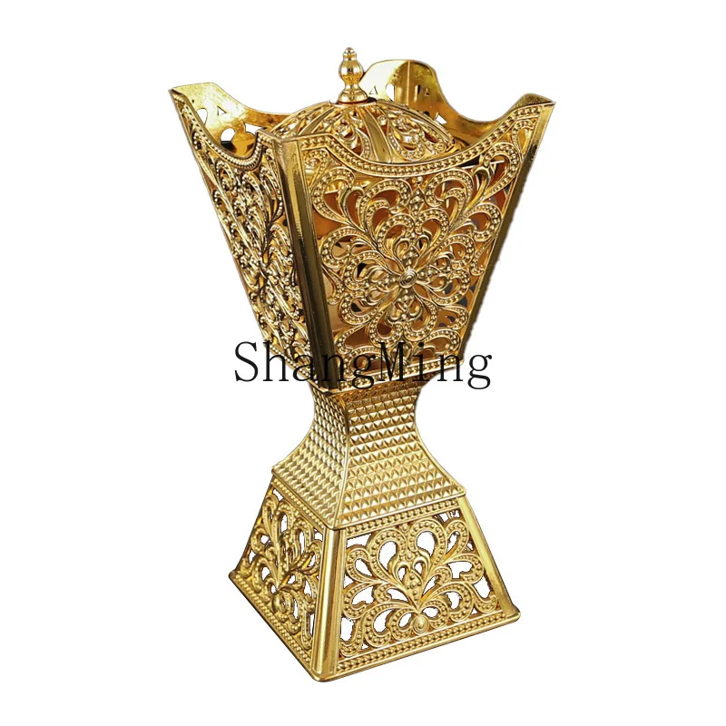 

PYH incense burner exquisite sandalwood burner metal incense burner church household indoor incense