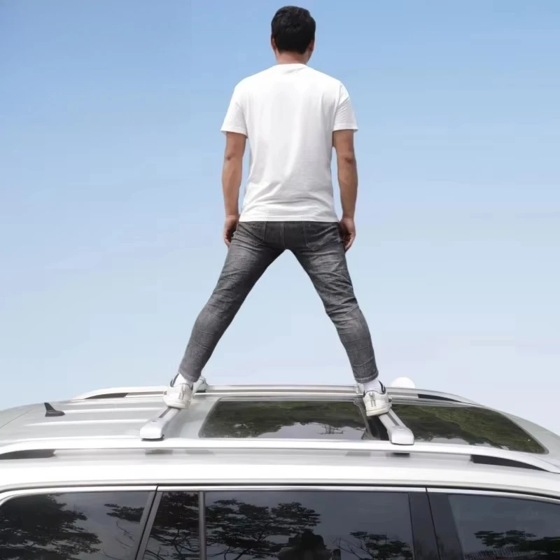 

Universal SUV Aluminum Alloy Roof Rack with Tiger Head Crossbar Luggage Carrier Car Roof Alligator Crossbar