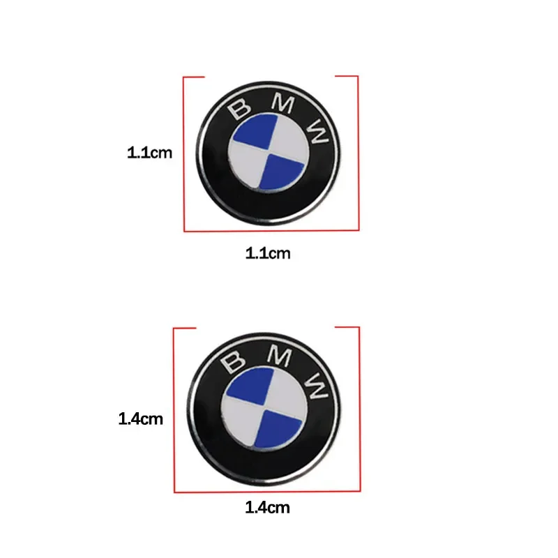 자동차 키 엠블럼 스티커, 자동 제어 키 로고 액세서리, BMW 퍼포먼스 M3 M4 M5 F25 F26 F15 F16 E90 E91 92 E60 E84, 14mm