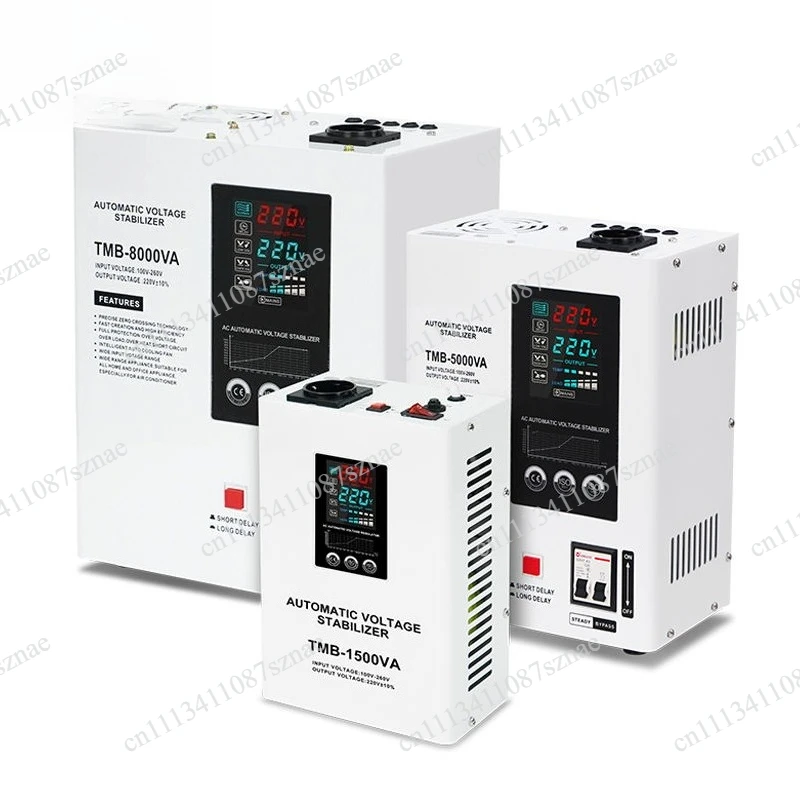 Single Phase AVR Automatic Voltage Regulator 1000VA-8000VA, AC 220V Stabilizer for Home and Industrial Appliances