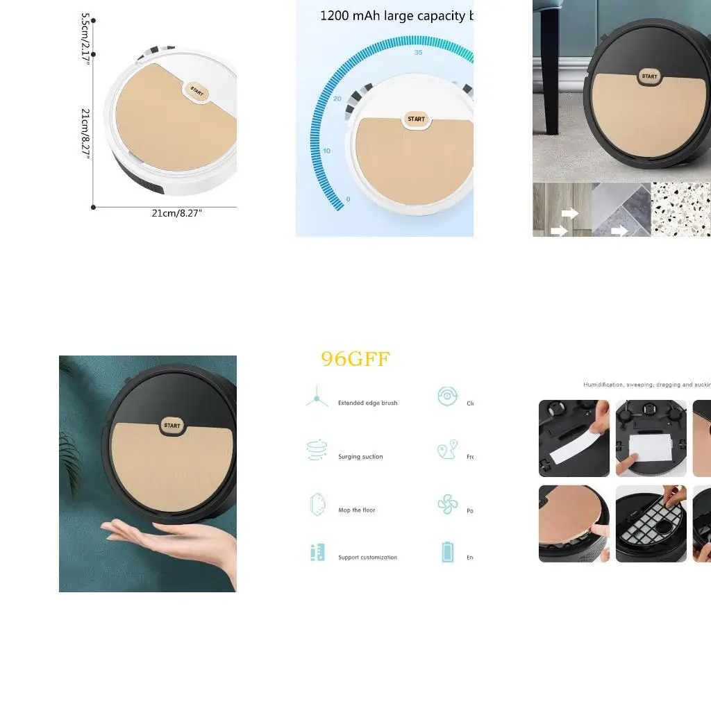 

96GF Automatic Sweeping Robot Automatic Recognize Obstacle Hair Dust Cleaning Robot