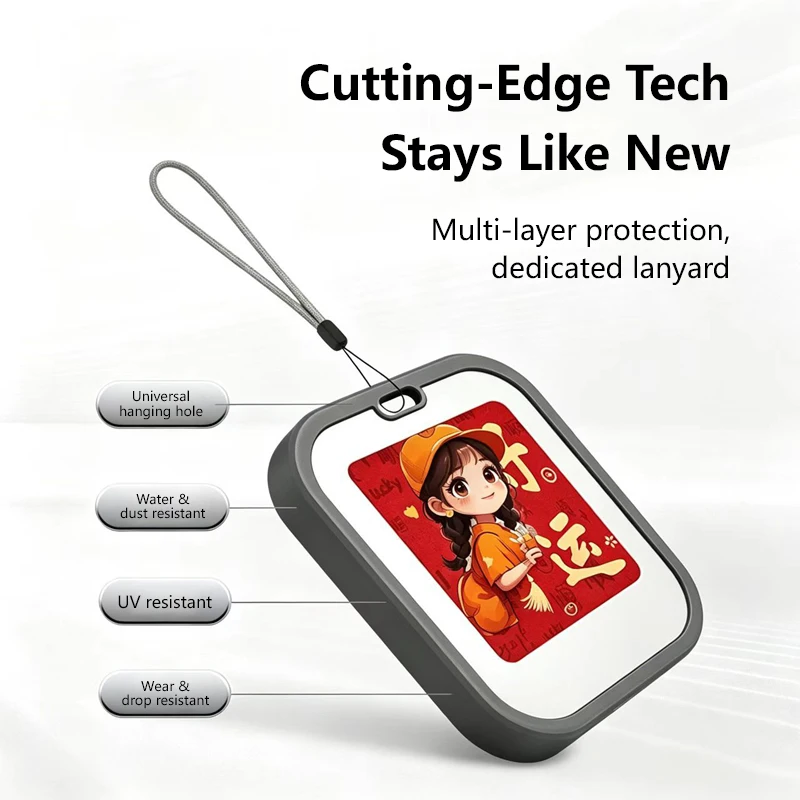 Mini Electronic NFC E-Ink Screen Desktop Ornament 1.54-inch E-Ink Screen Charm Wall Decoration Pet Information Display Board