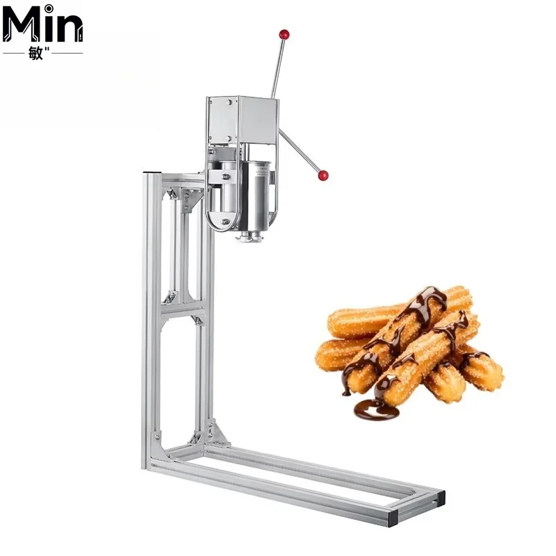Commercial Spanish Churros Maker Machine Stainless Steel Manual Fried Churro Making Machine for Home Snack Bar