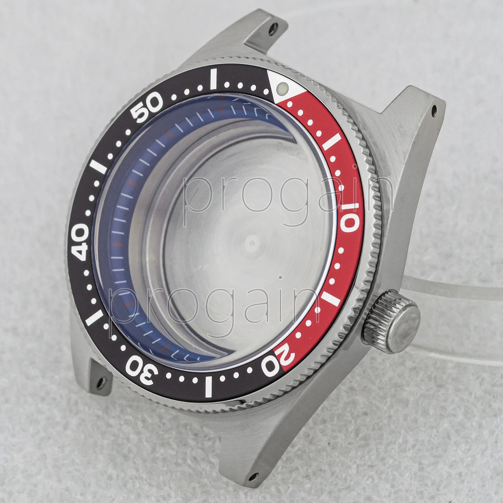 Diving 40mm Stainless Steel Watchcase Sapphire Crystal Glass Fit NH34 NH35 NH36 automatic Movement Aluminum bezels mod parts