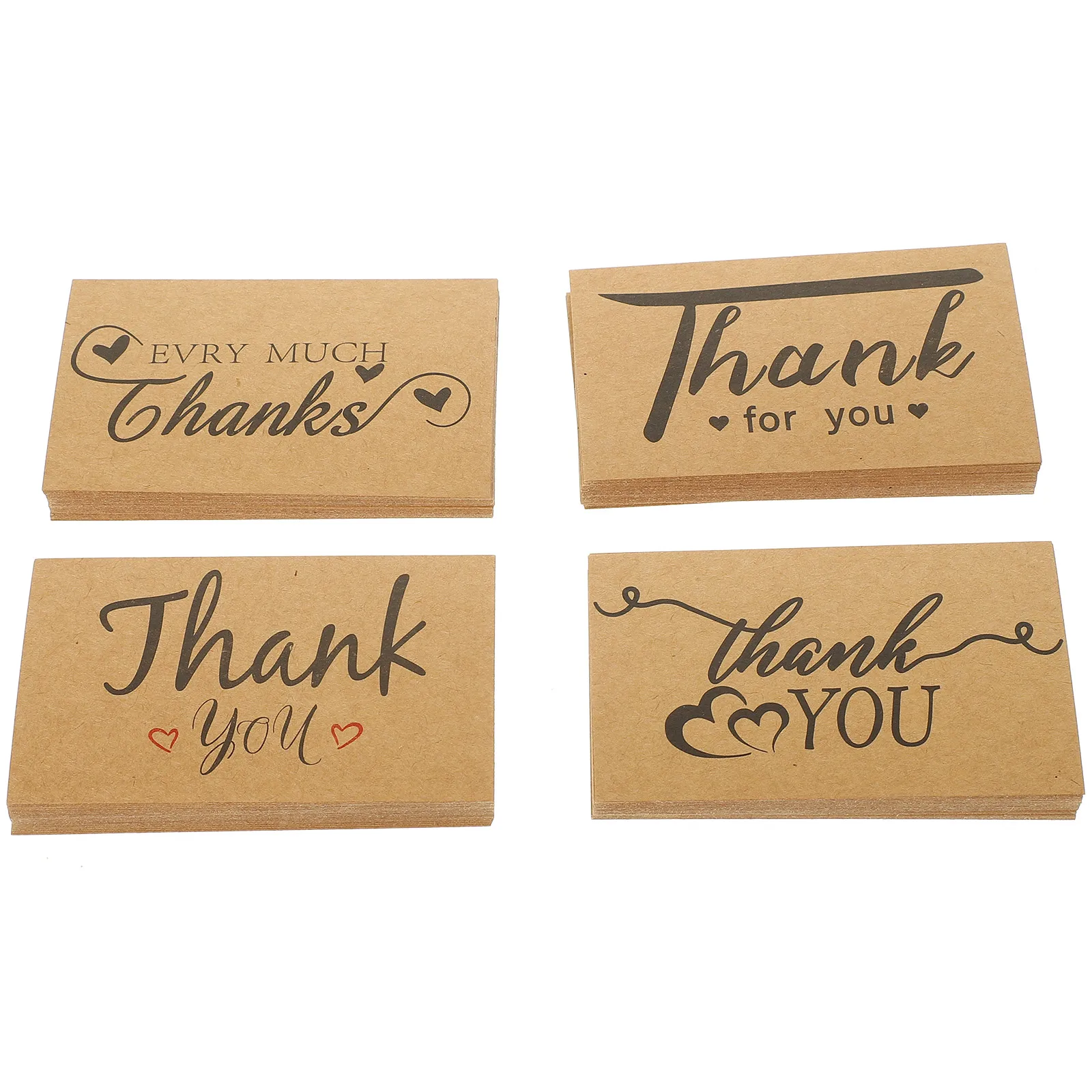 

120pcs Thank You Business Message Greeting Blank Accessories Gift Packing Cards Thank You Cards For Gift Present Note