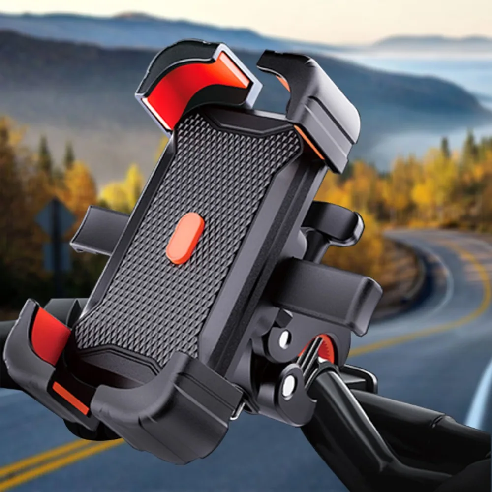 

Motorcycle Phone Mount Electric Scooter Handlebar Mount Bicycle Handlebar Mount Aluminum Alloy Rotating Phone Mount