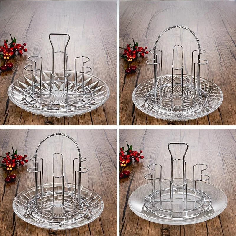 

Stainl Steel Cup Ra Hanging Glass Water Bottle Drainage Tray Tea Cup Holder Classic Sle Metal Storage Organizer